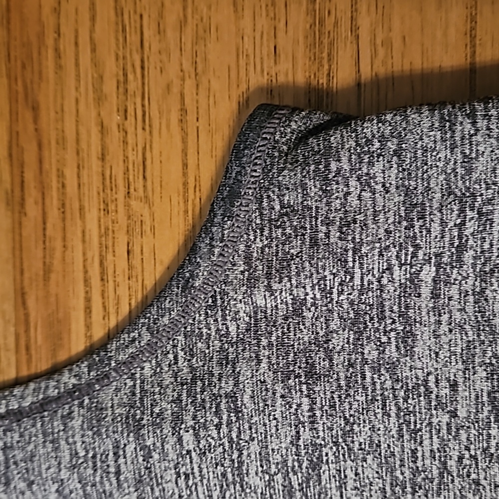 Athleta Heather Gray Black Tulip Back Workout Tank Top Small Criss Cross - Picture 5 of 8